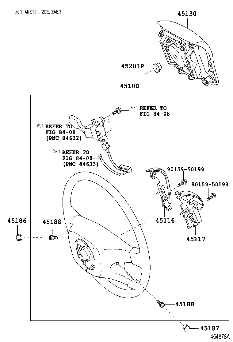 45100-0M020 WHEEL ASSY, STEERING product image