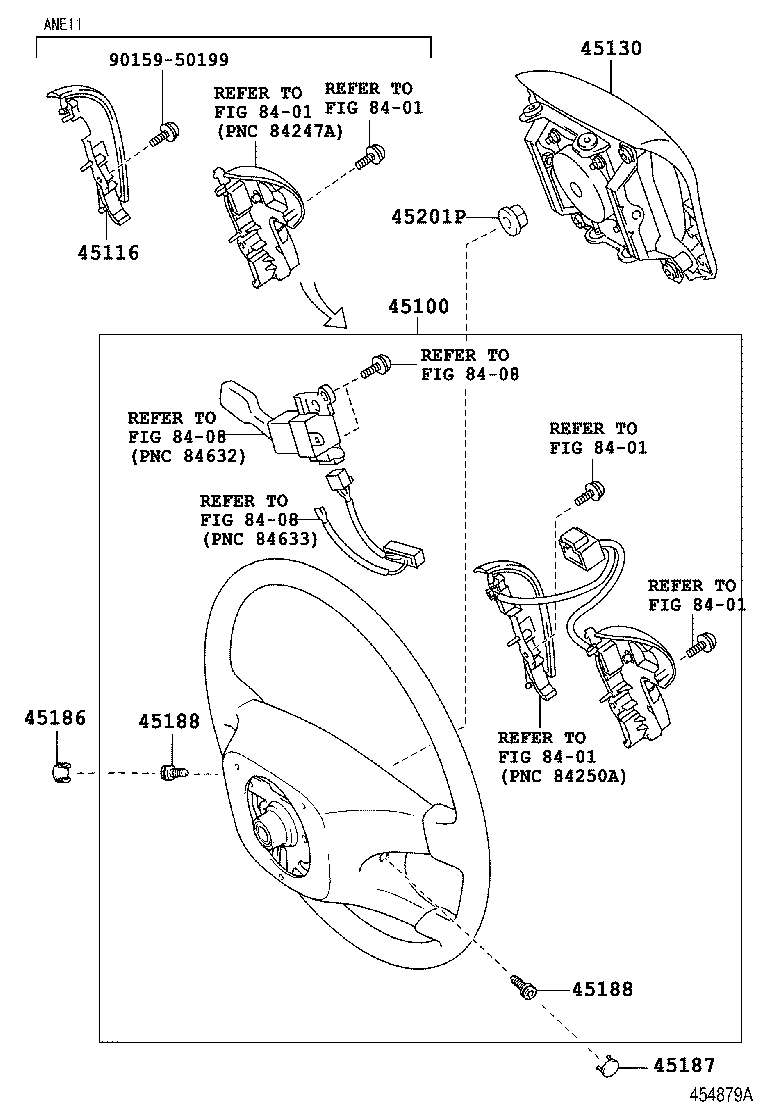 45100-0M020 WHEEL ASSY, STEERING product image