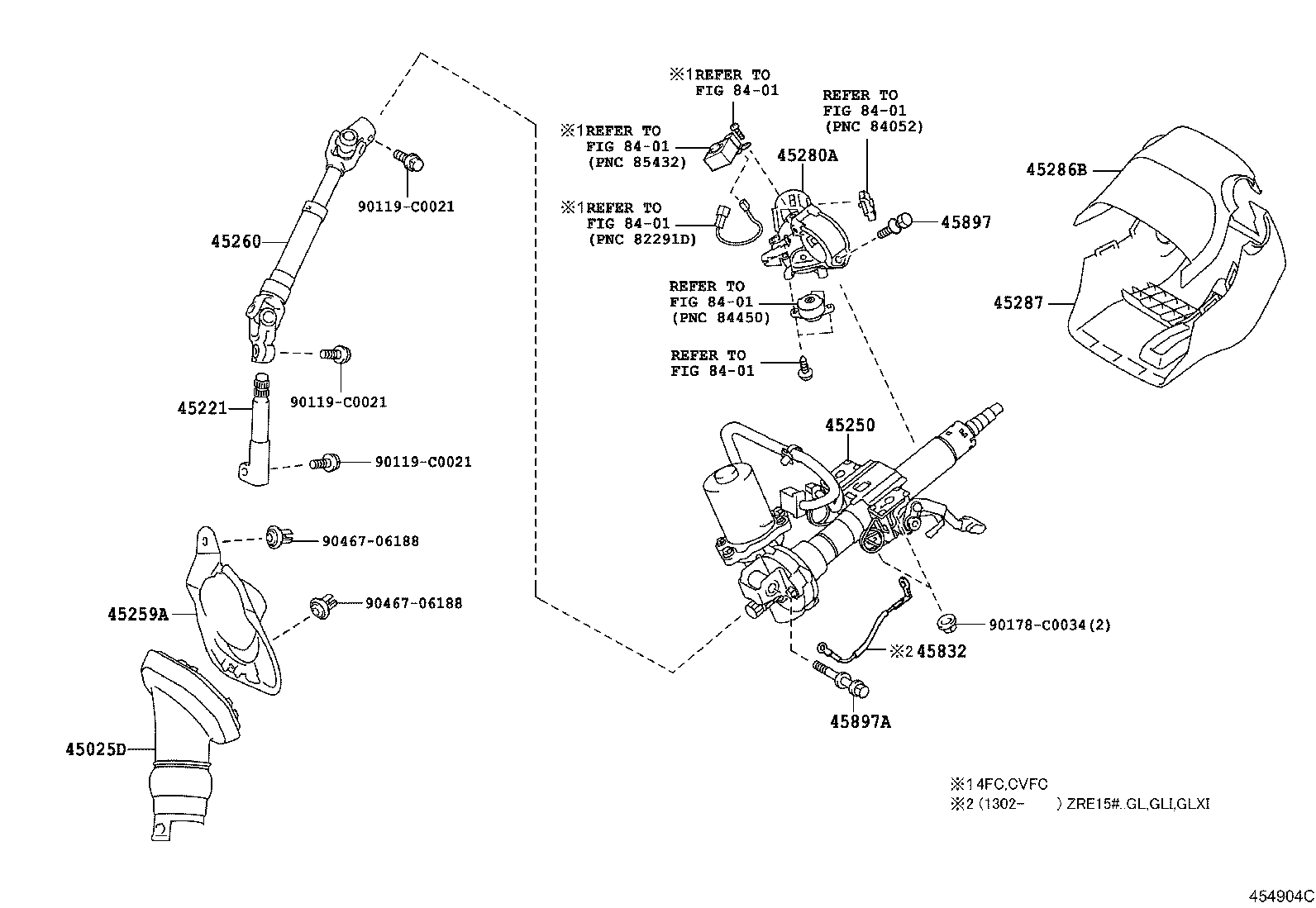 45025-02100 COVER SUB-ASSY, STEERING COLUMN HOLE, NO.1 product image