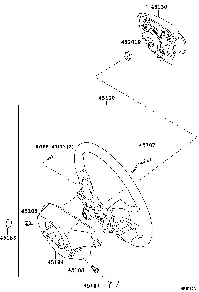 45107-02060 WIRE SUB-ASSY, HORN BUTTON product image