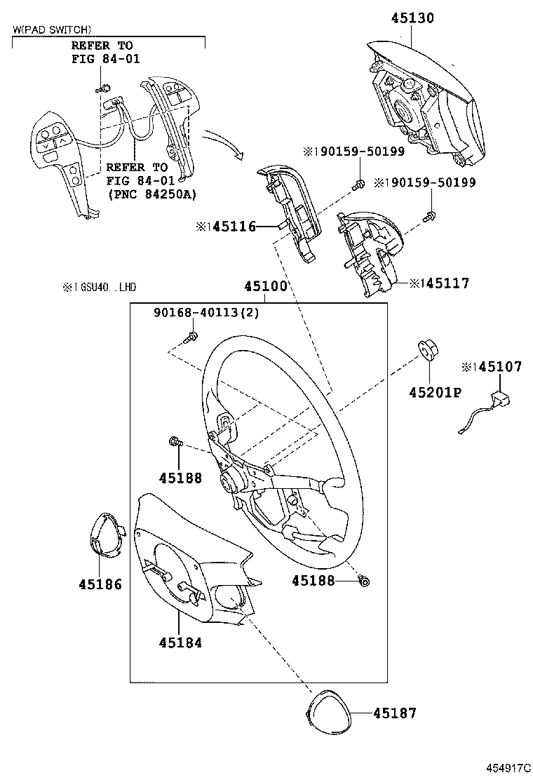 45116-48010-C0 ORNAMENT, STEERING WHEEL, NO.1 product image