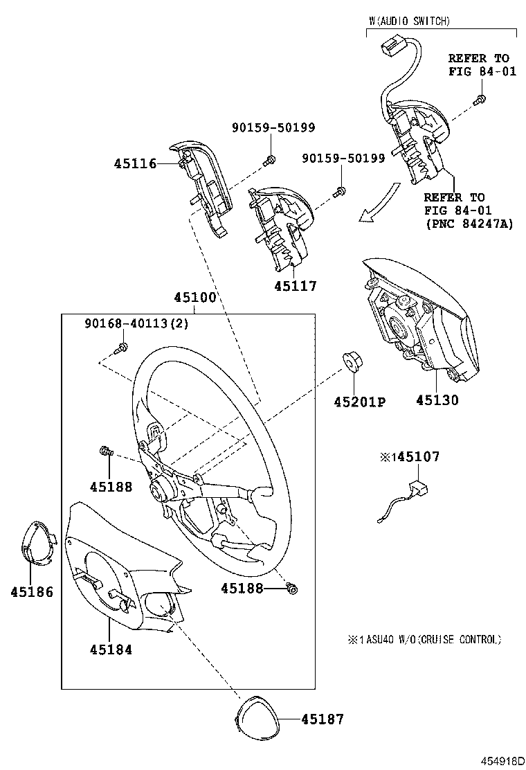 45116-48020 ORNAMENT, STEERING WHEEL, NO.1 product image