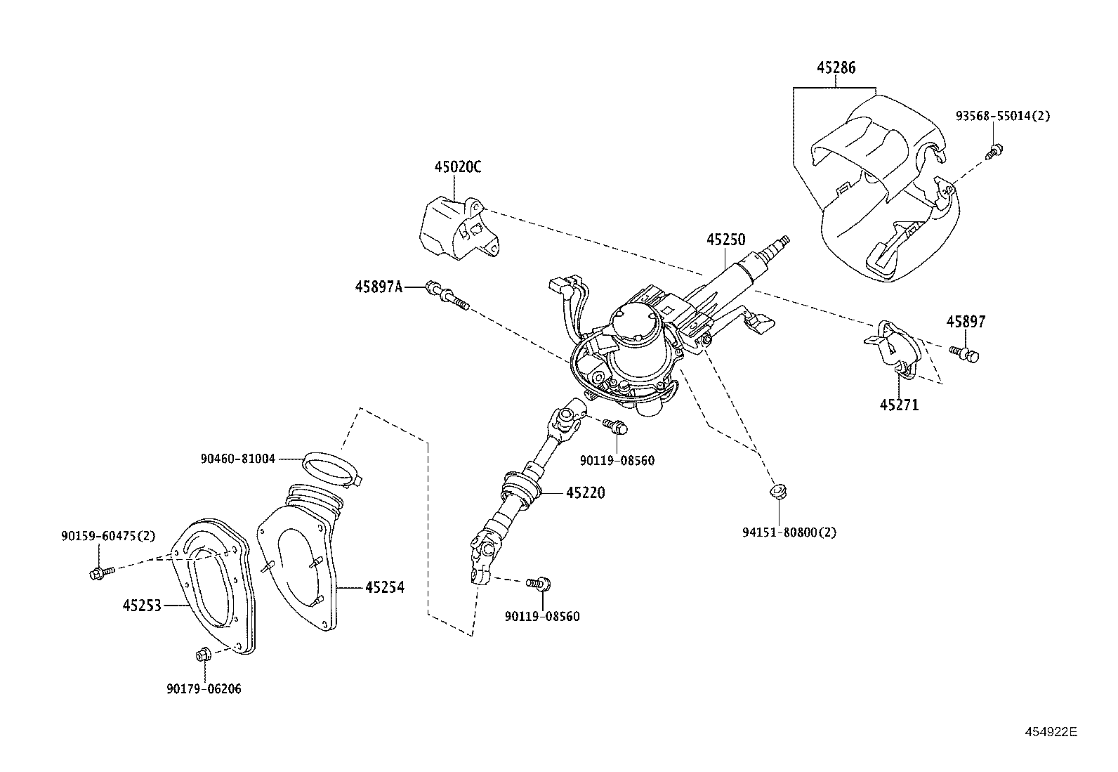 45220-48181 SHAFT ASSY, STEERING INTERMEDIATE product image