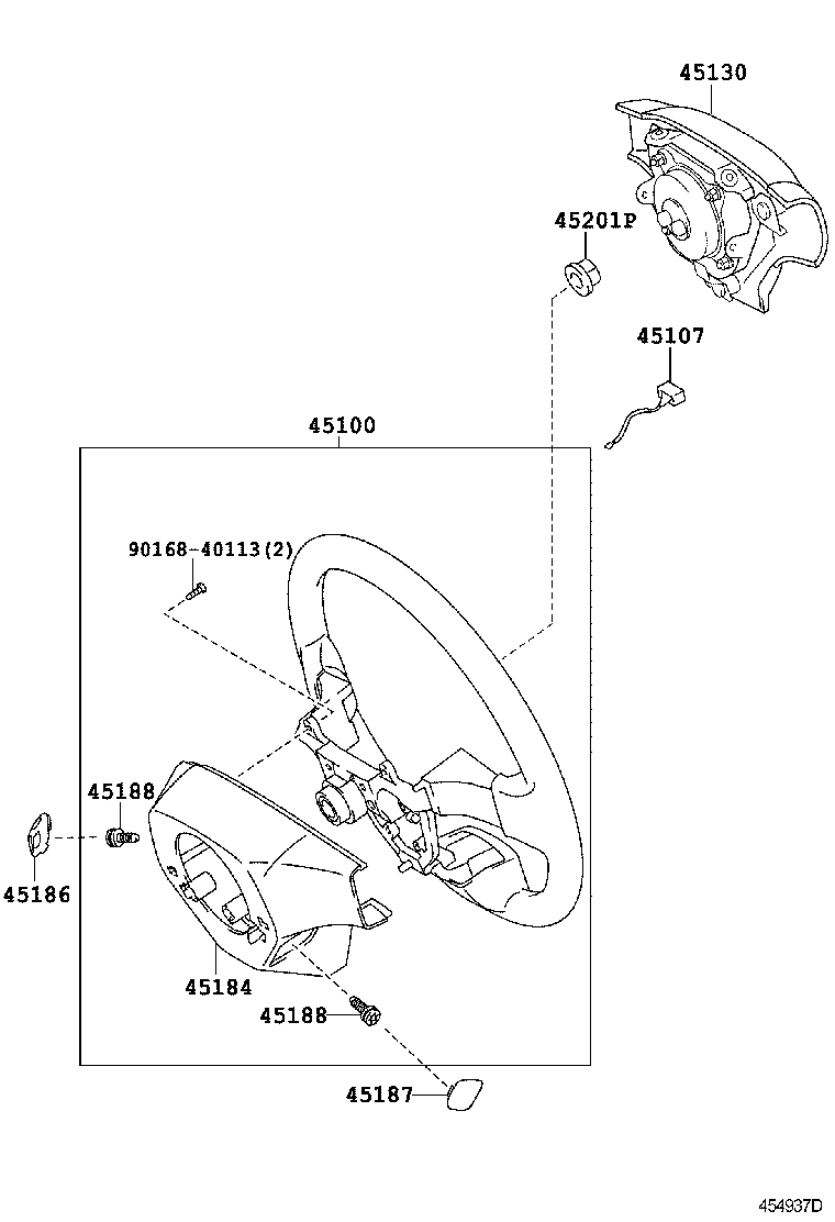 45116-33010 ORNAMENT, STEERING WHEEL, NO.1 product image