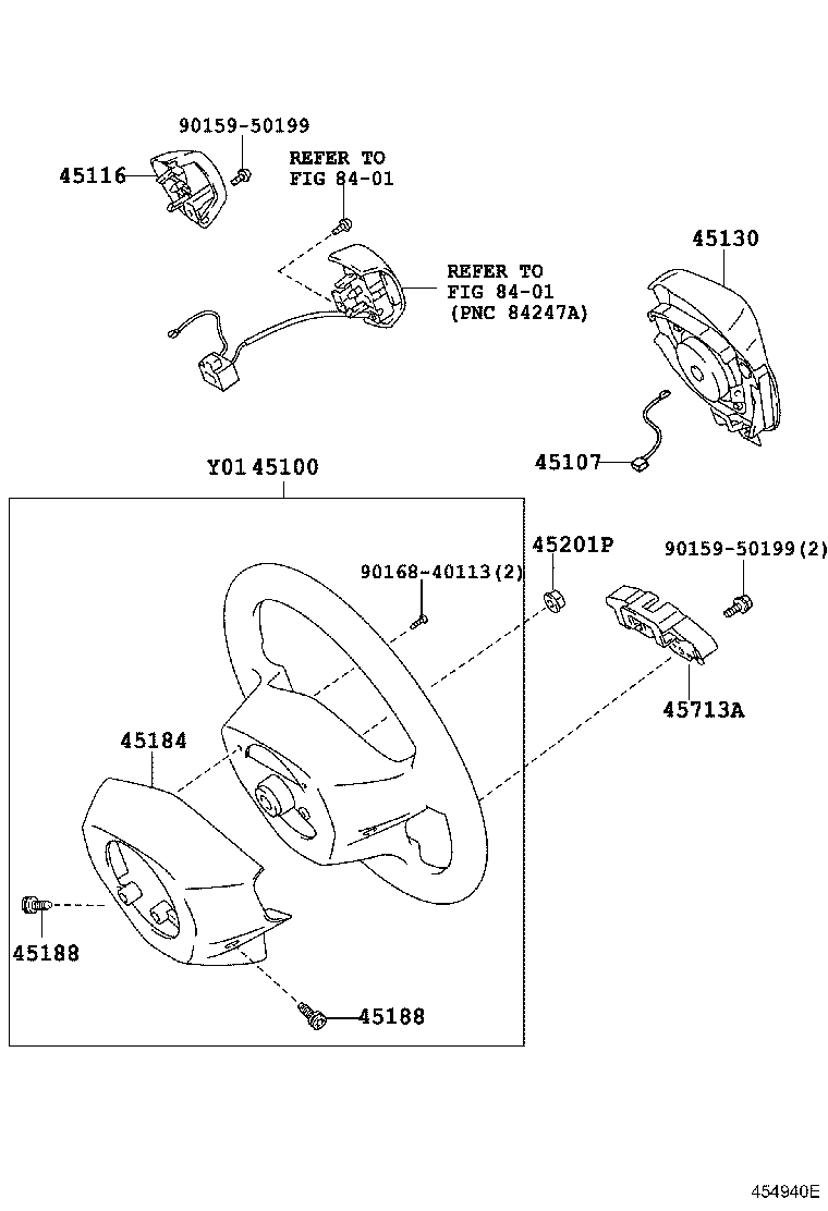 45130-52470-B0 BUTTON ASSY, HORN product image