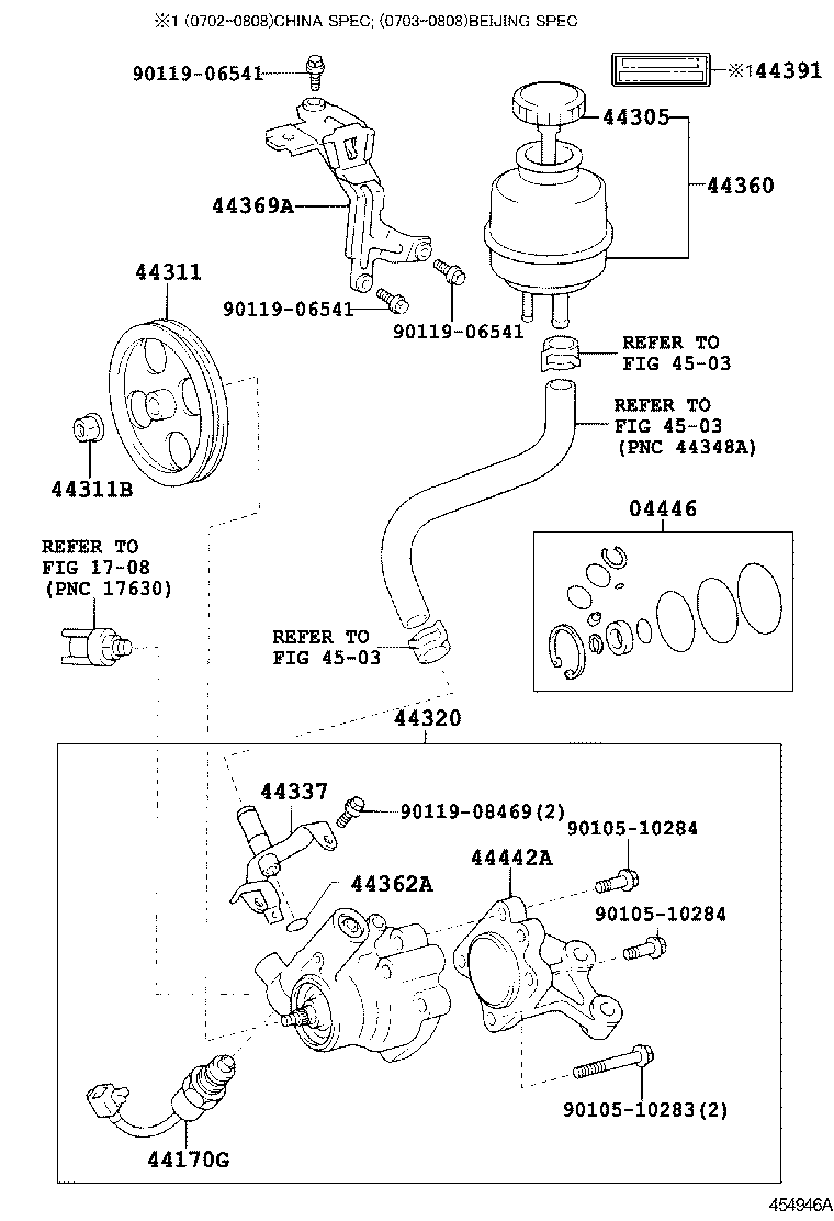 44391-33010 PLATE, POWER STEERING OIL RESERVOIR CAUTION product image