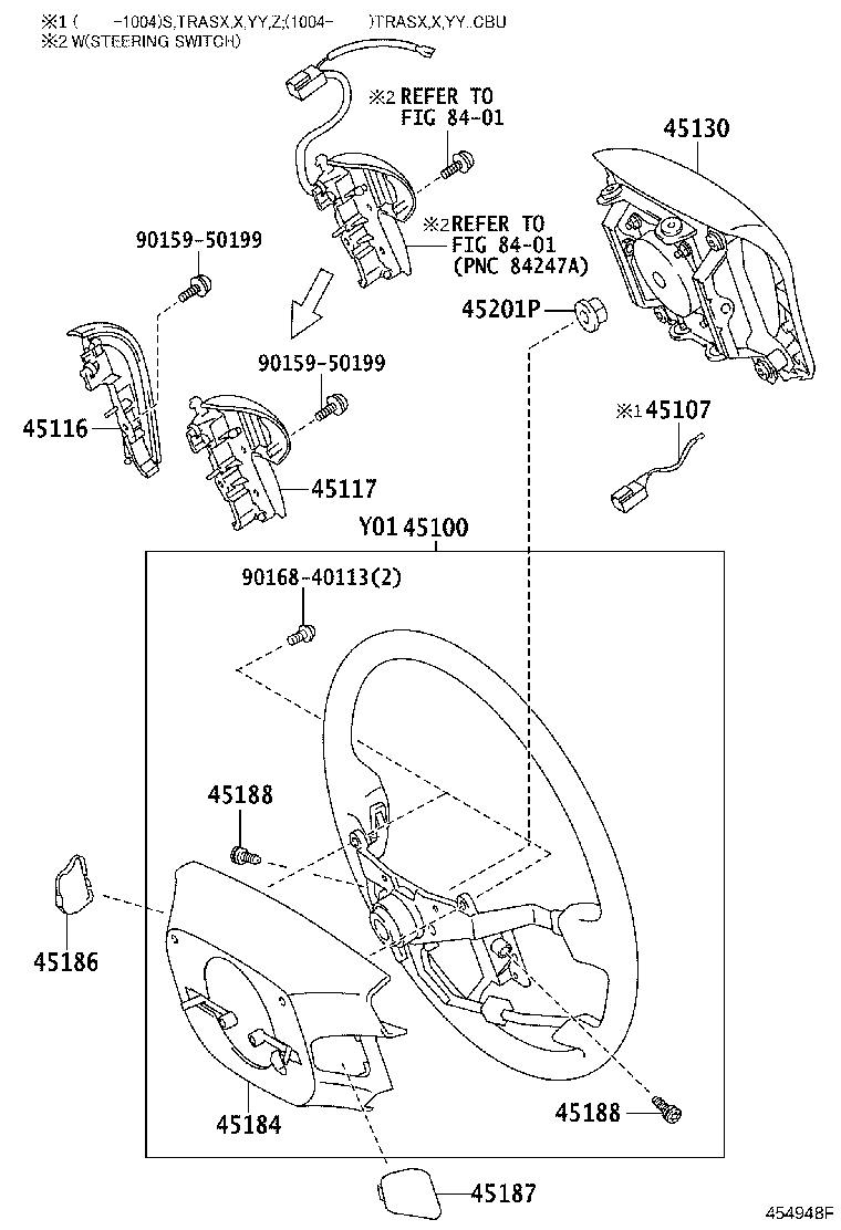45116-28100 ORNAMENT, STEERING WHEEL, NO.1 product image