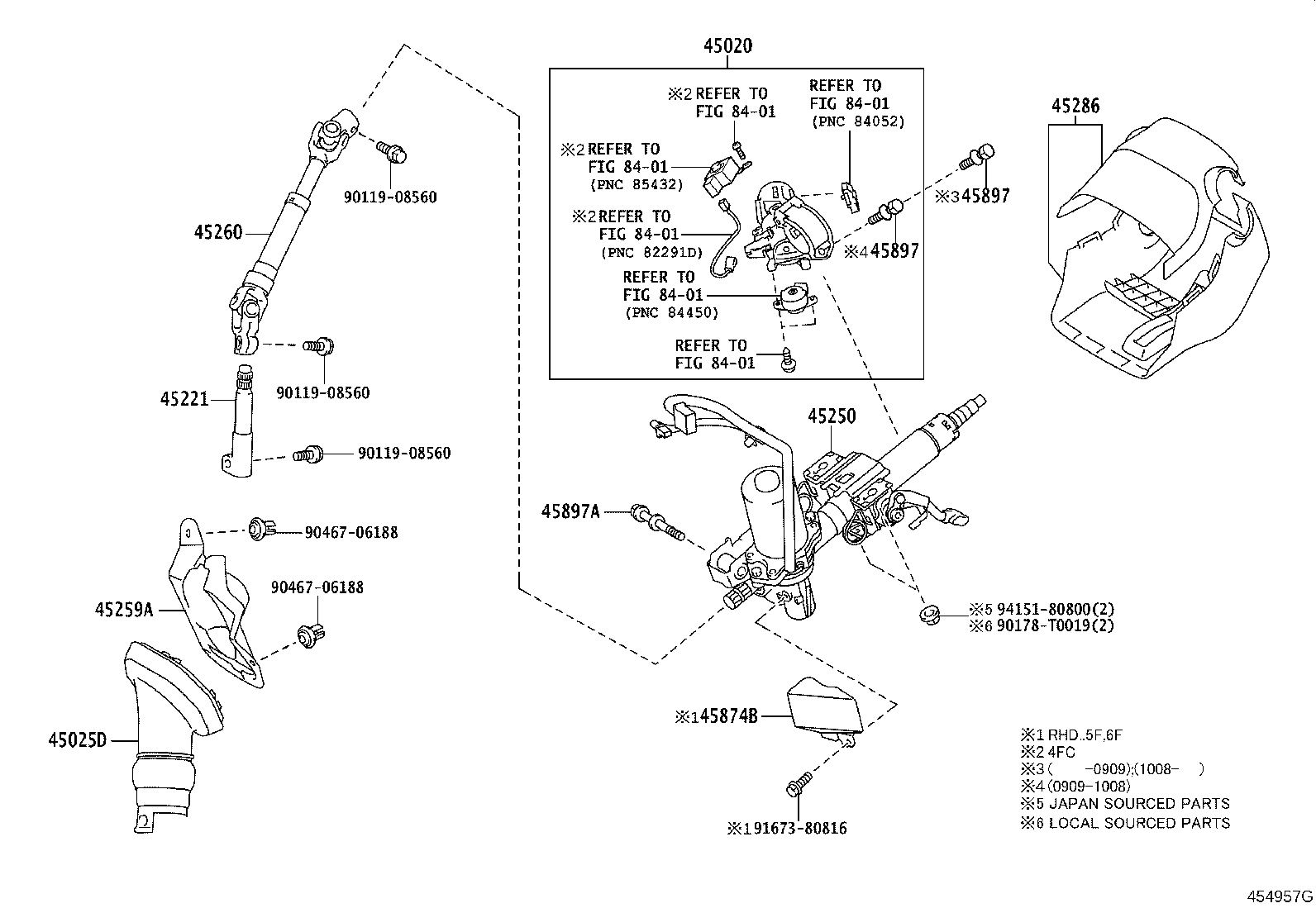 45250-02871 COLUMN ASSY, STEERING product image