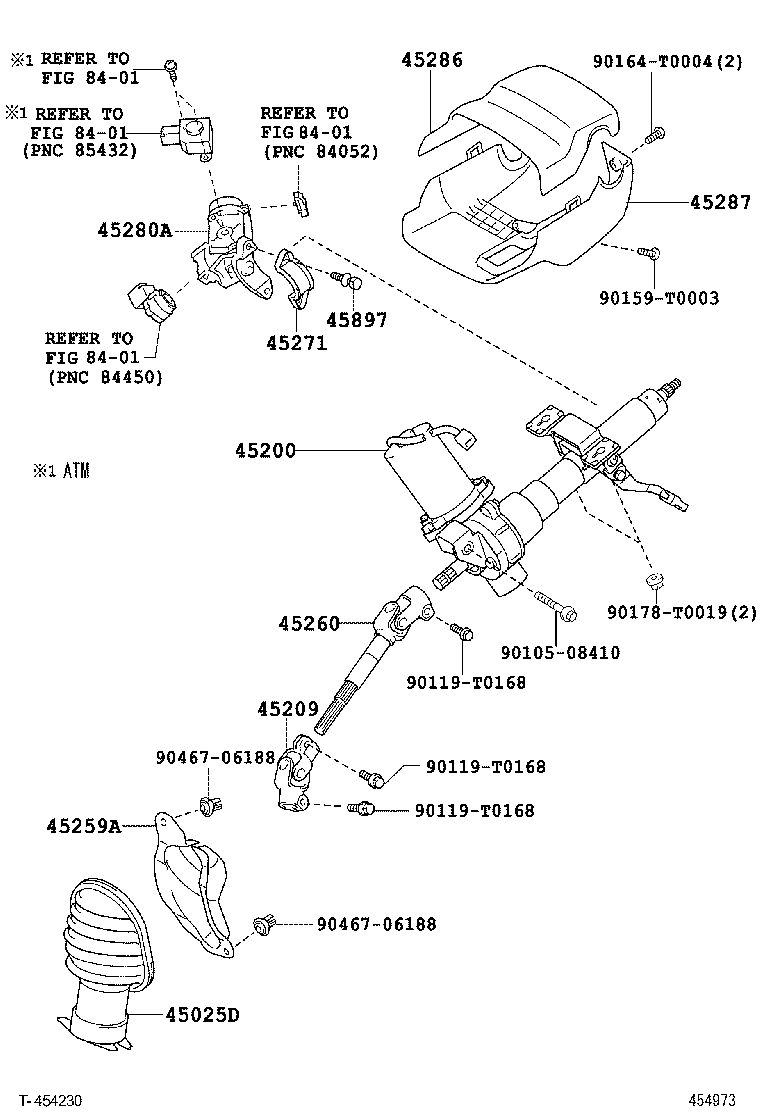 45260-0D100 SHAFT ASSY, STEERING INTERMEDIATE, NO.2 product image