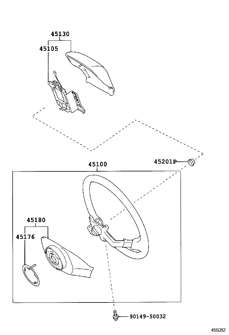 45100-0W221 WHEEL ASSY, STEERING product image
