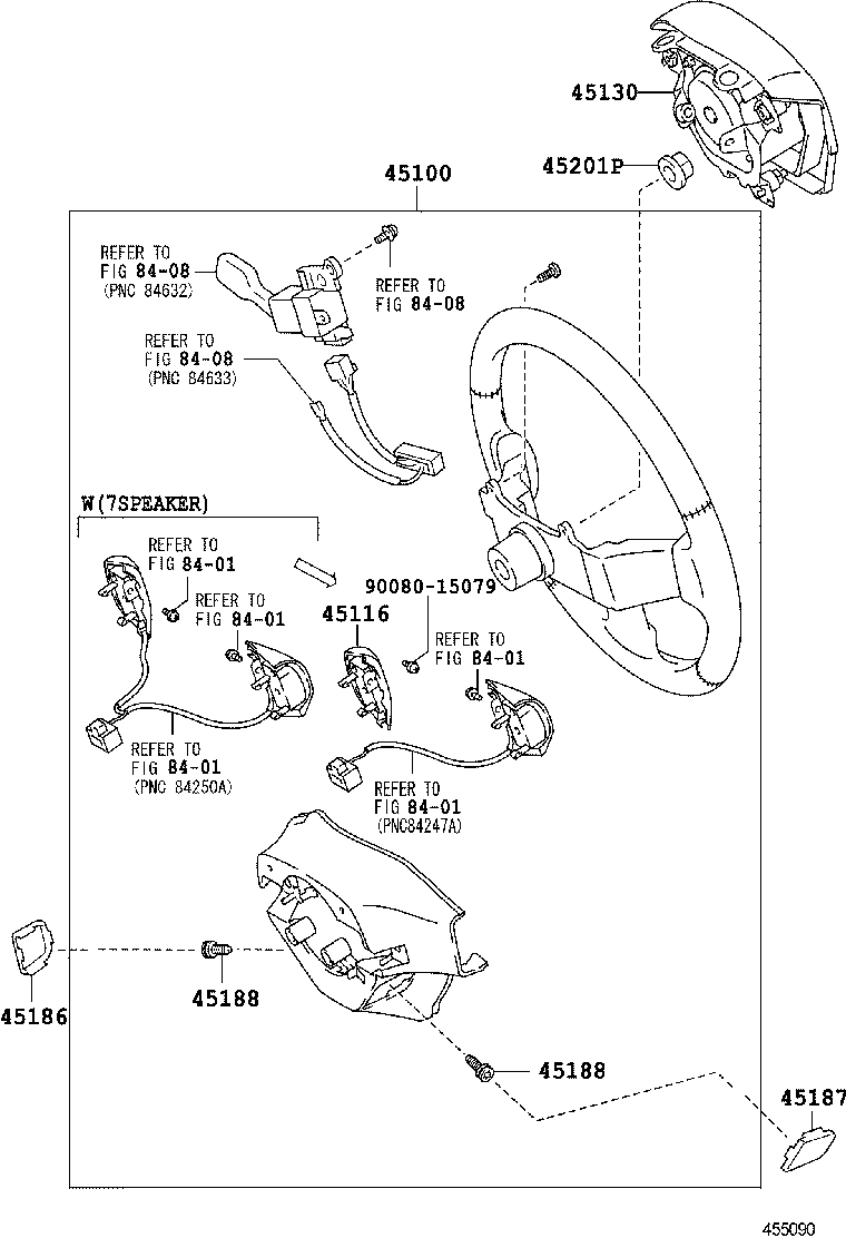 45107-0C010 WIRE SUB-ASSY, HORN BUTTON product image