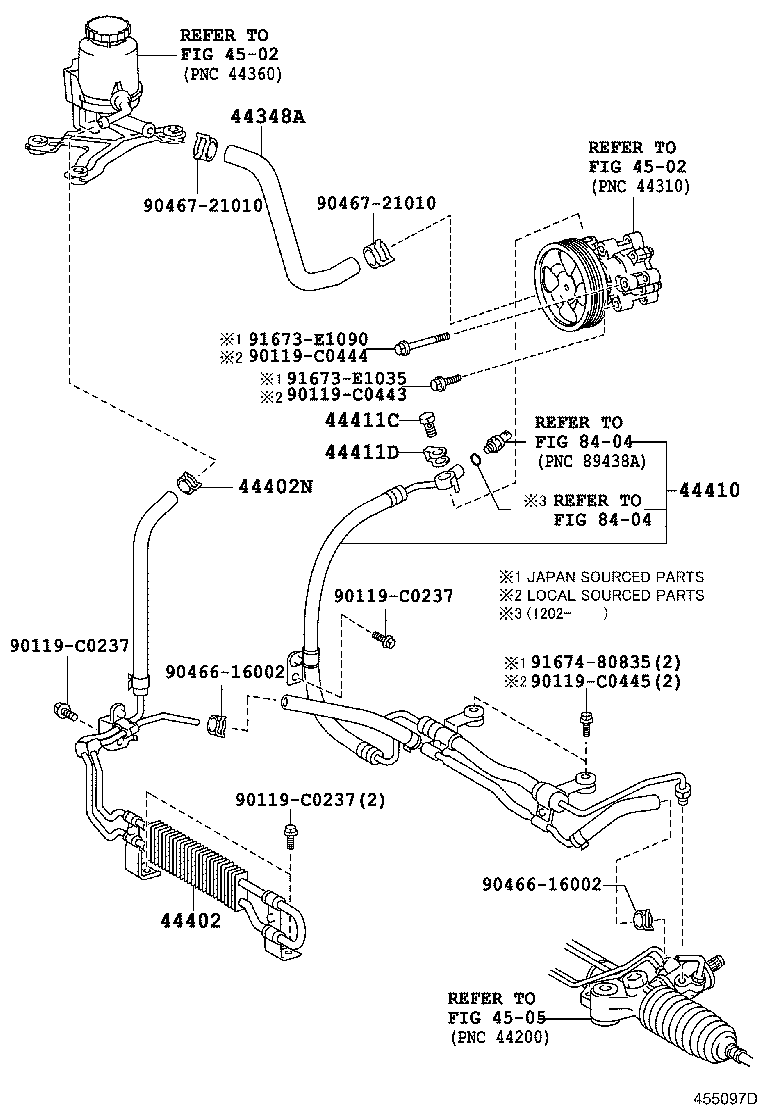 44348-60390 HOSE, OIL RESERVOIR TO PUMP, NO.1 product image