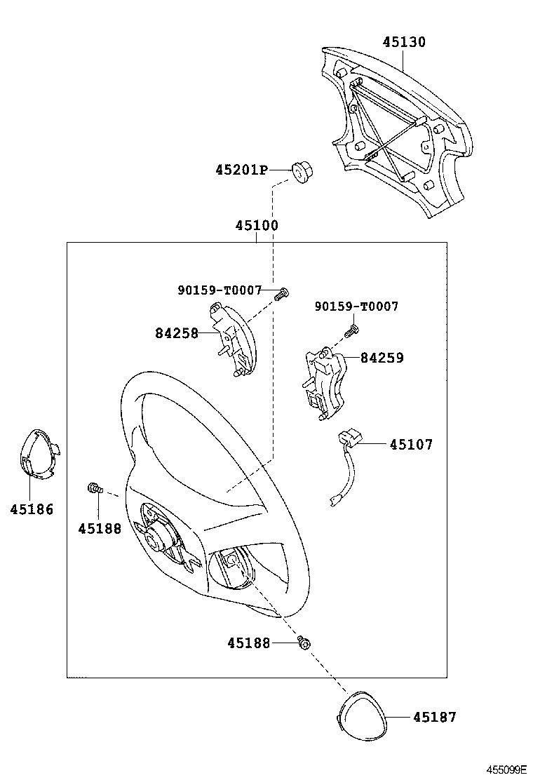 45116-02100 ORNAMENT, STEERING WHEEL, NO.1 product image