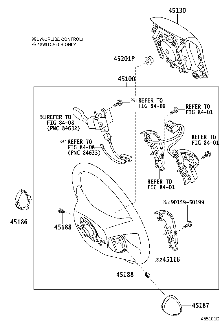 45116-02100 ORNAMENT, STEERING WHEEL, NO.1 product image