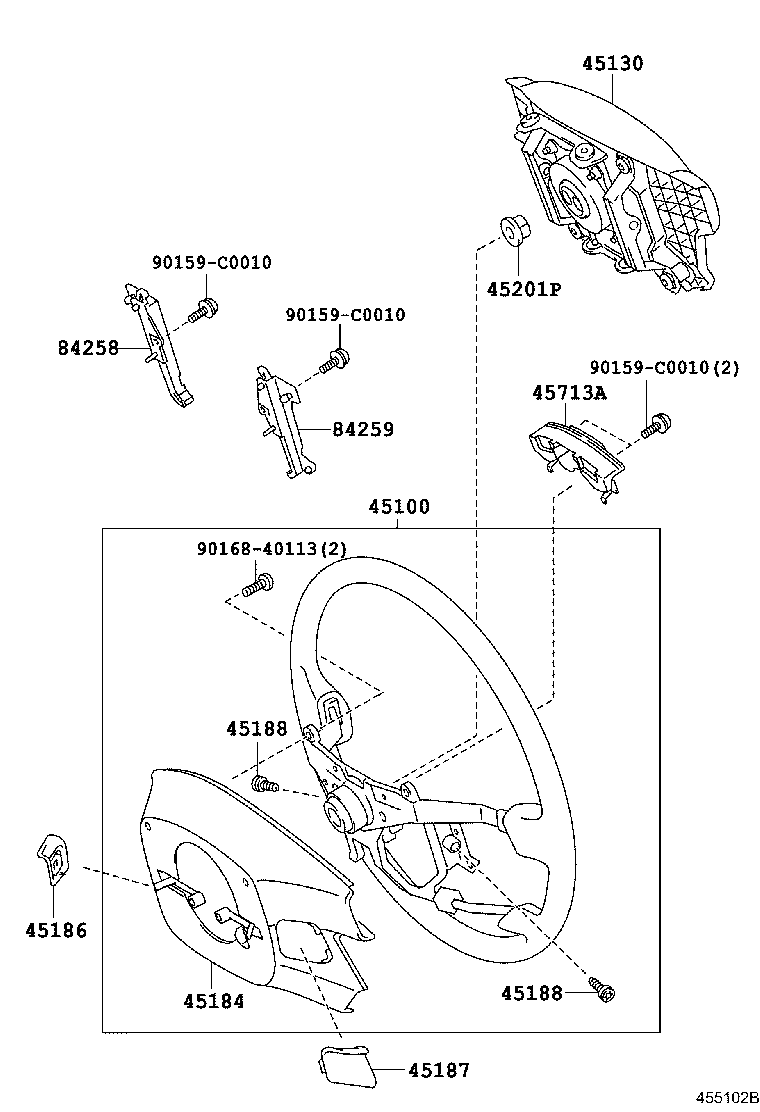 45100-60600-E2 WHEEL ASSY, STEERING product image