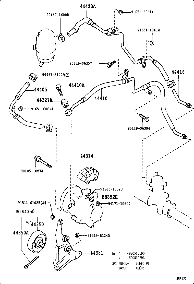 44402-12100 COOLER SUB-ASSY, POWER STEERING OIL, NO.1 product image