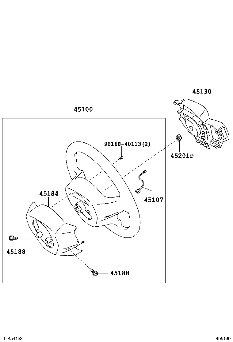 45117-0D010 ORNAMENT, STEERING WHEEL, NO.2 product image