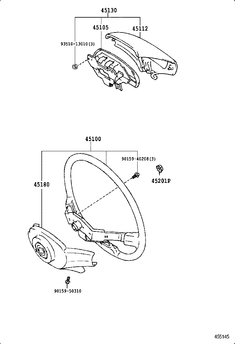 45105-28040 PLATE SUB-ASSY, HORN BUTTON CONTACT, NO.1 product image