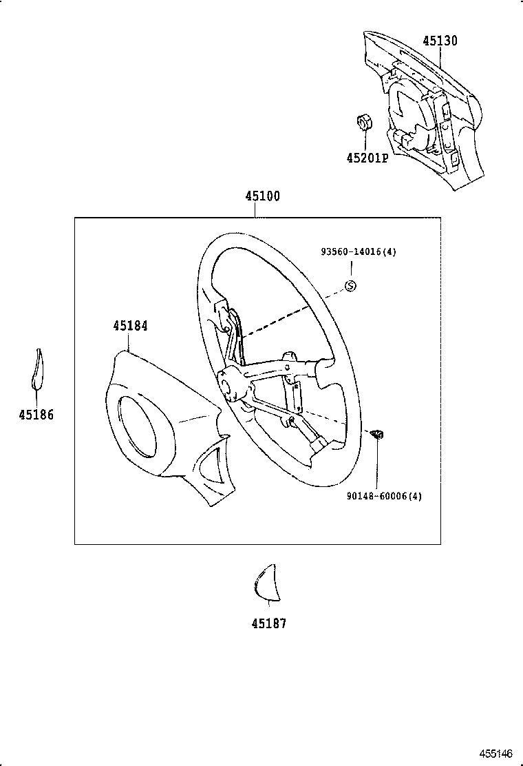45105-28040 PLATE SUB-ASSY, HORN BUTTON CONTACT, NO.1 product image