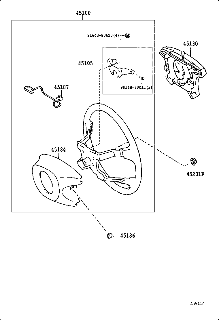 45105-28040 PLATE SUB-ASSY, HORN BUTTON CONTACT, NO.1 product image