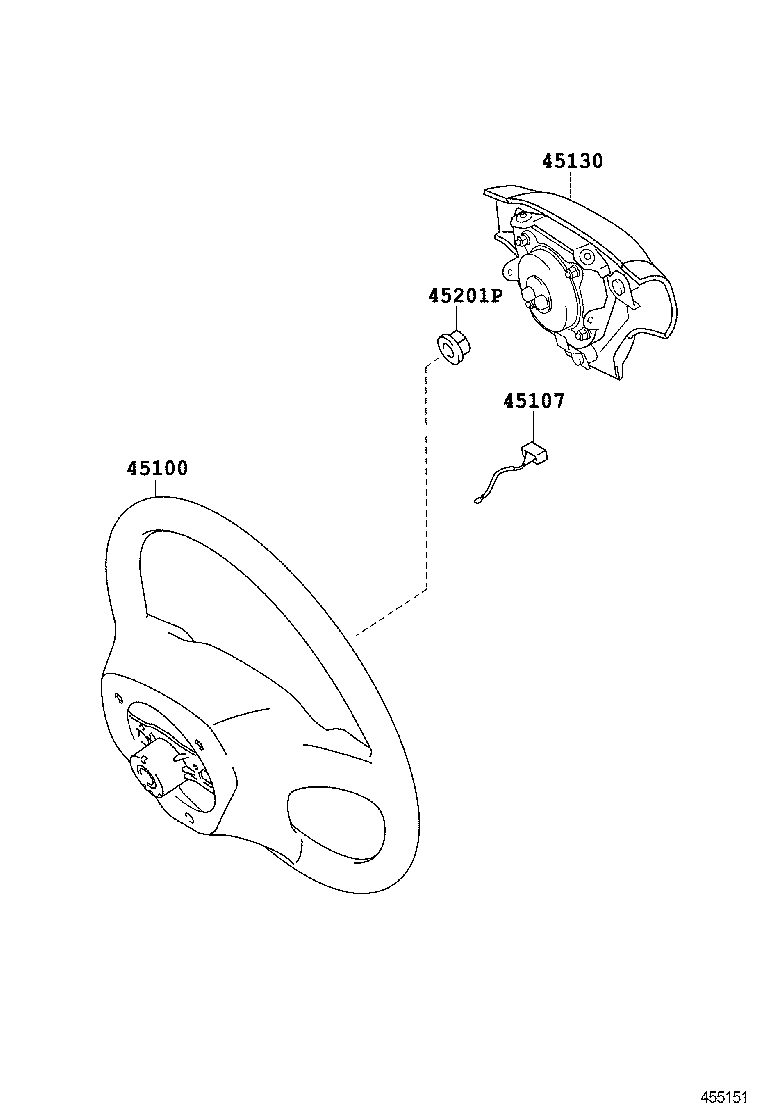 45130-02410-B0 BUTTON ASSY, HORN product image