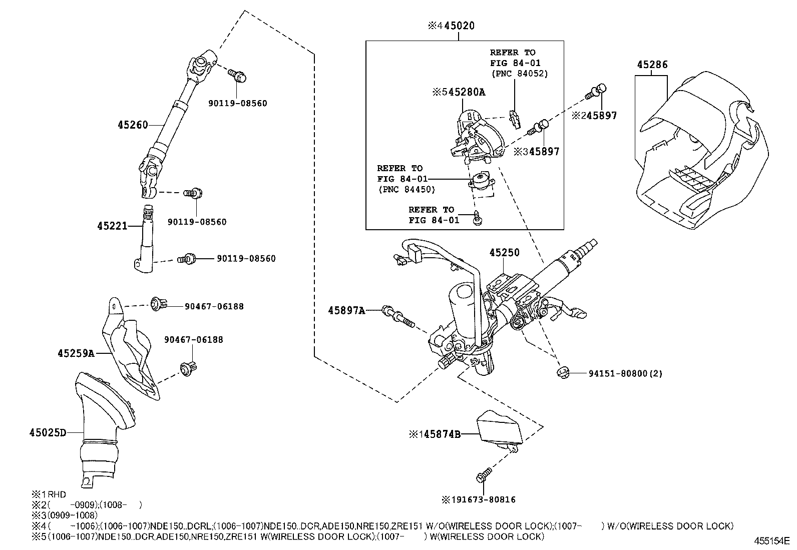 45260-02090 SHAFT ASSY, STEERING INTERMEDIATE, NO.2 product image