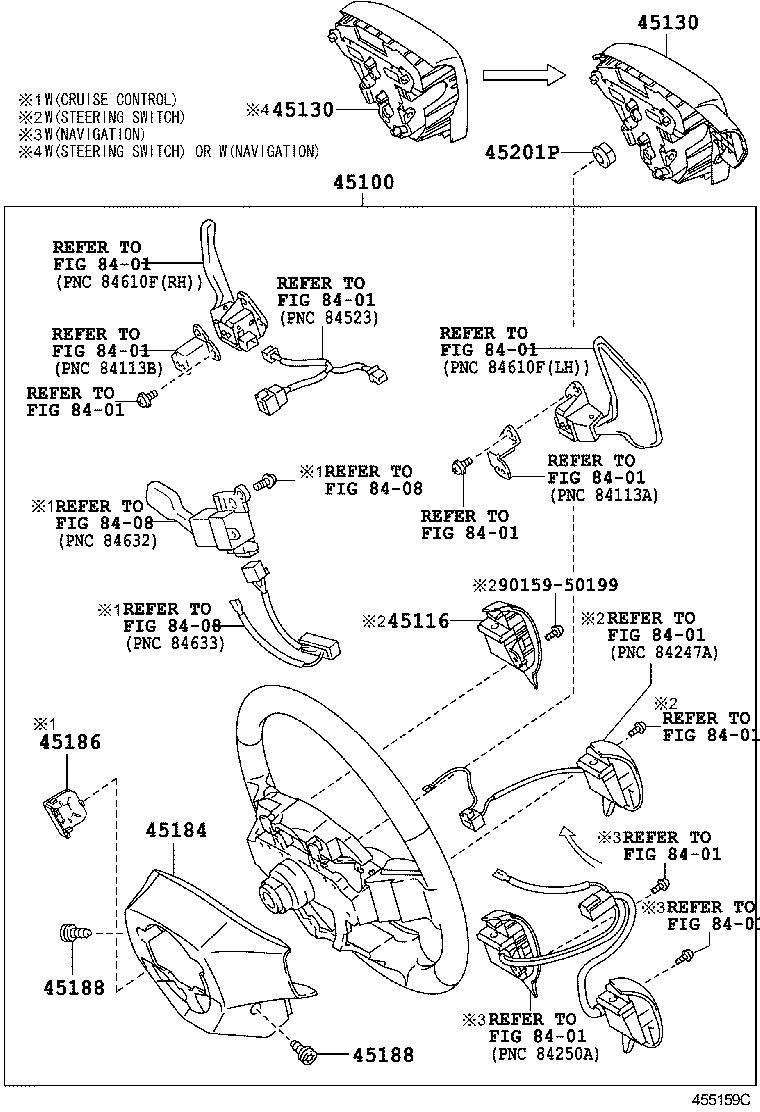 45116-02010 ORNAMENT, STEERING WHEEL, NO.1 product image