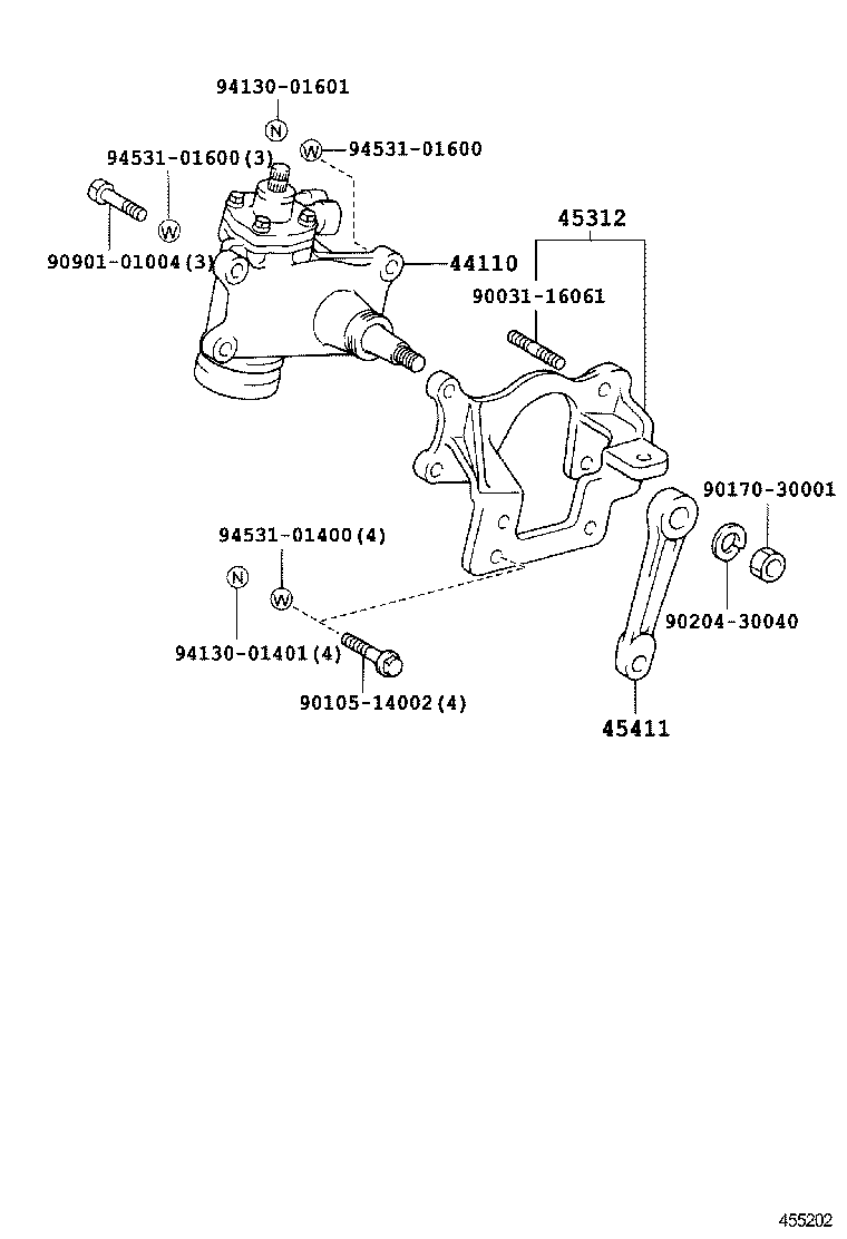 90031-71018 NUT, CASTLE(FOR TIE ROD END) product image