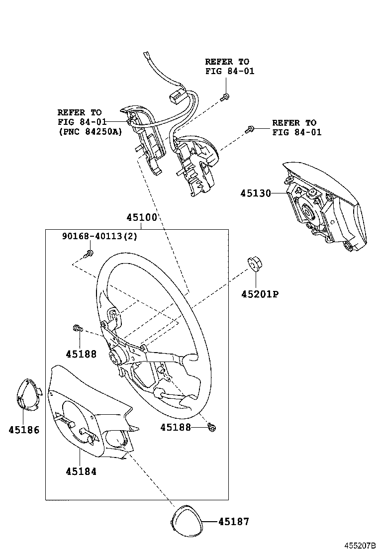 45116-48020 ORNAMENT, STEERING WHEEL, NO.1 product image