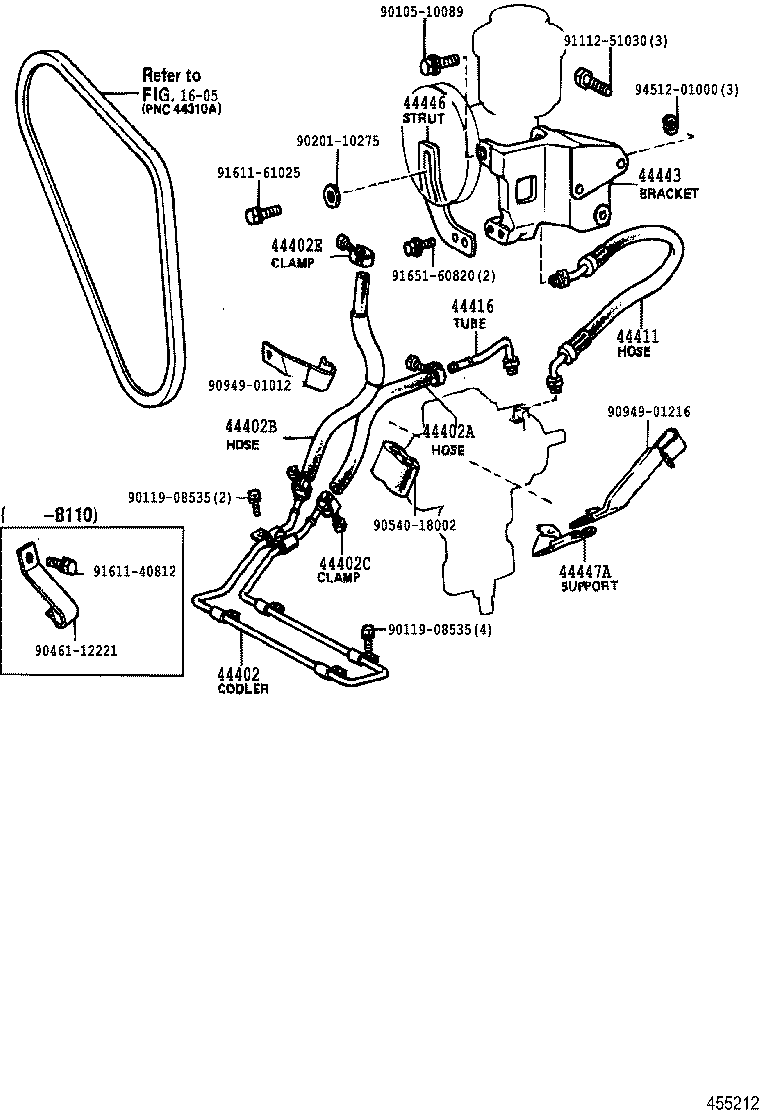 90401-16010 BOLT, UNION(FOR PRESSURE FEED HOSE) product image