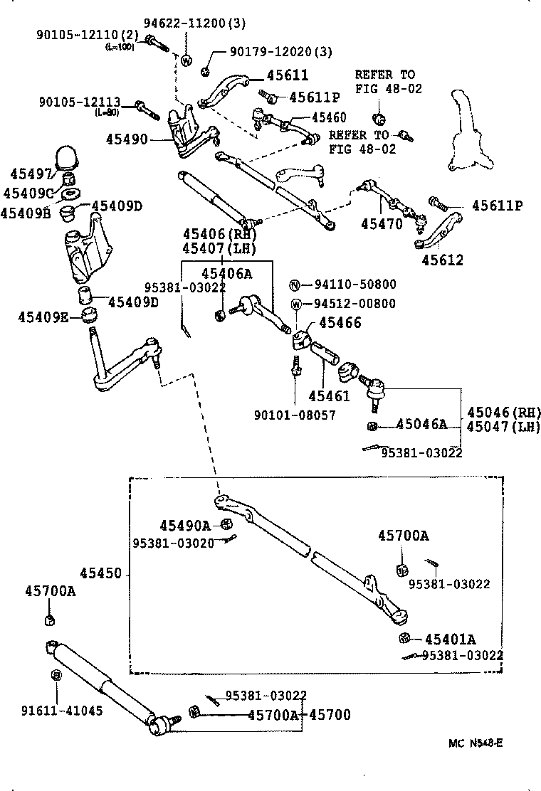 45451-39145 ROD ASSY, STEERING RELAY product image