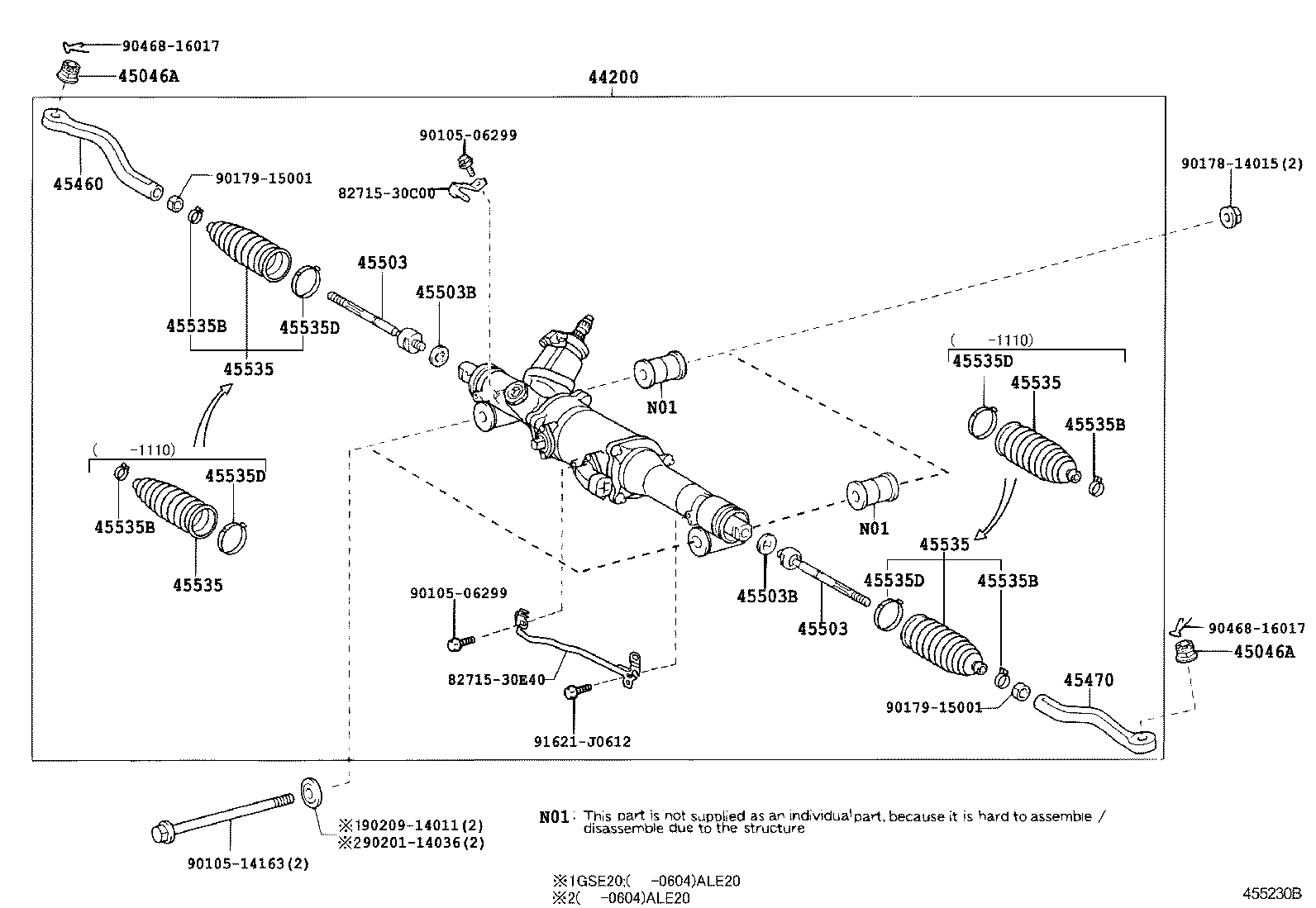 44200-53270 LINK ASSY, POWER STEERING product image