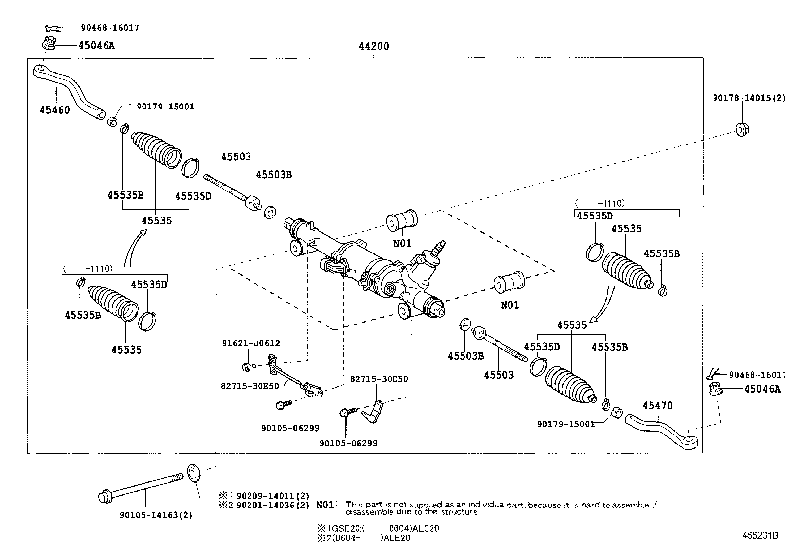 44200-53270 LINK ASSY, POWER STEERING product image