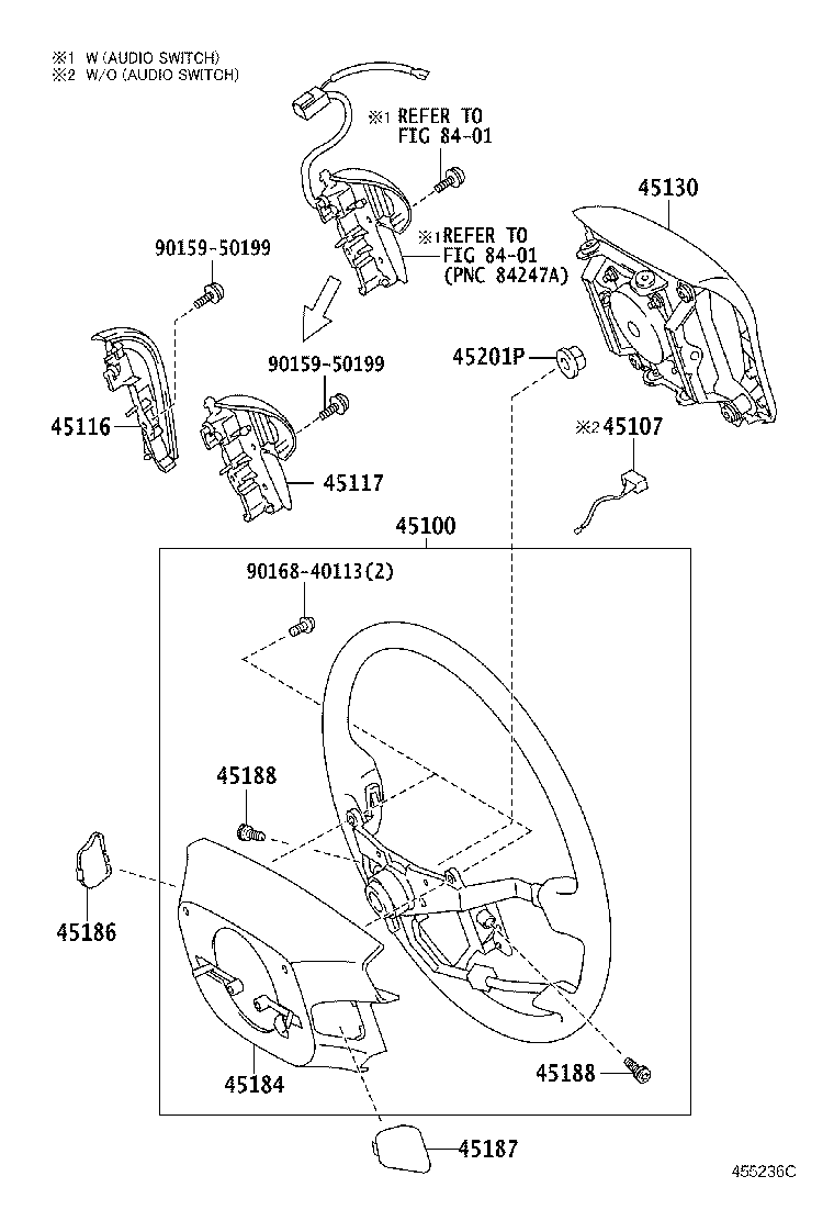 45116-28040 ORNAMENT, STEERING WHEEL, NO.1 product image
