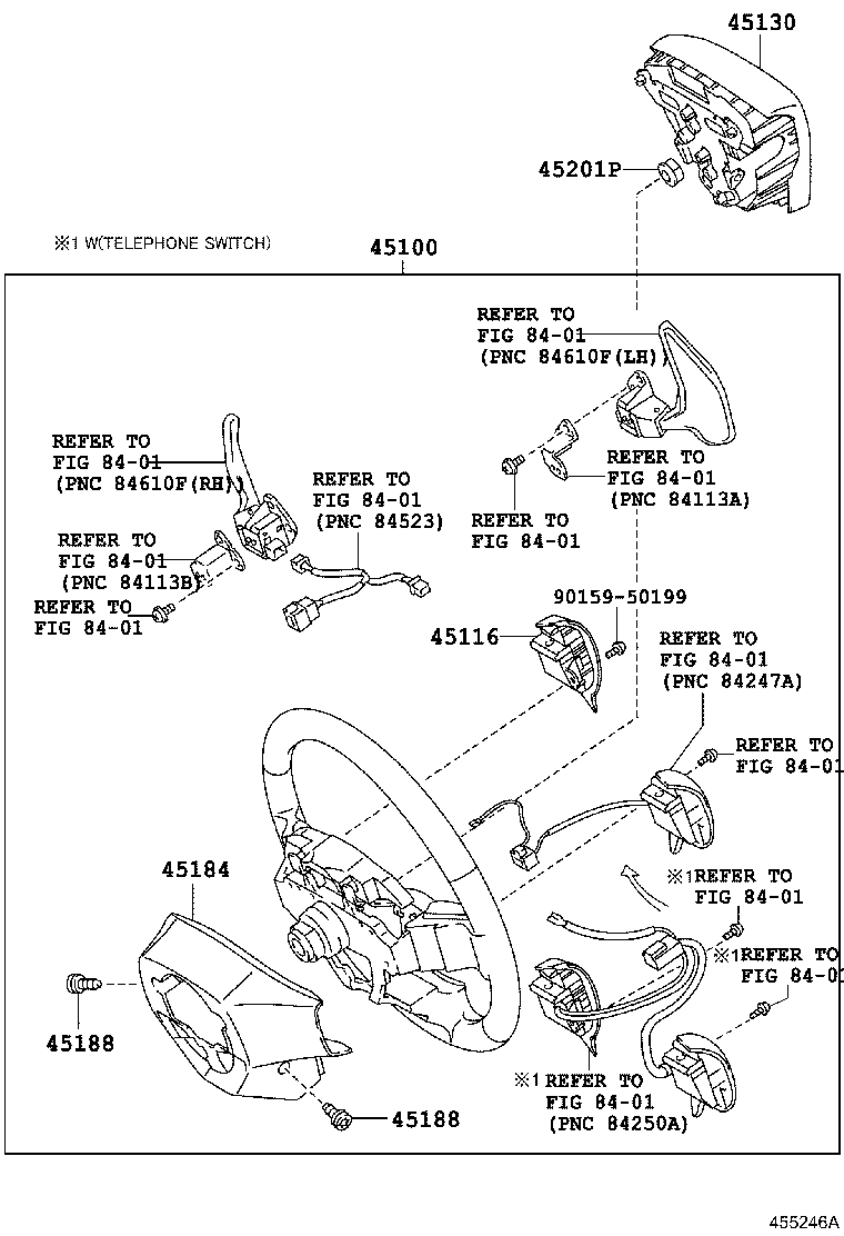 45100-0D280-B1 WHEEL ASSY, STEERING product image