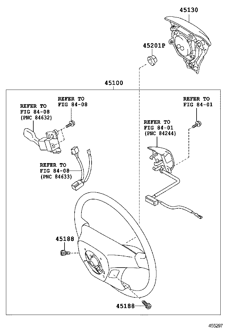 45100-0R040-B0 WHEEL ASSY, STEERING product image