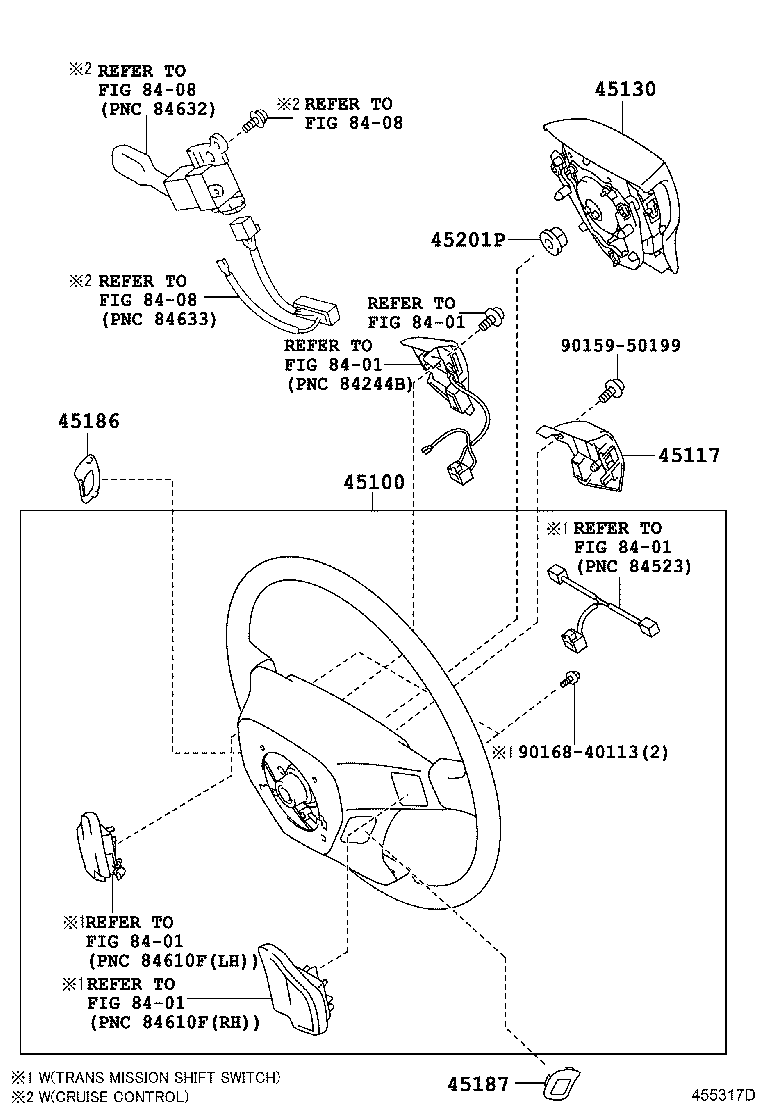 45116-42010 ORNAMENT, STEERING WHEEL, NO.1 product image