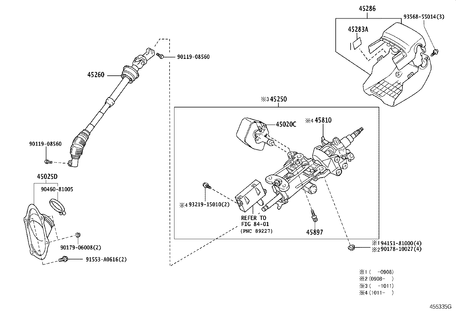 45810-30190 GEAR ASSY, TILT STEERING, W/MOTOR product image