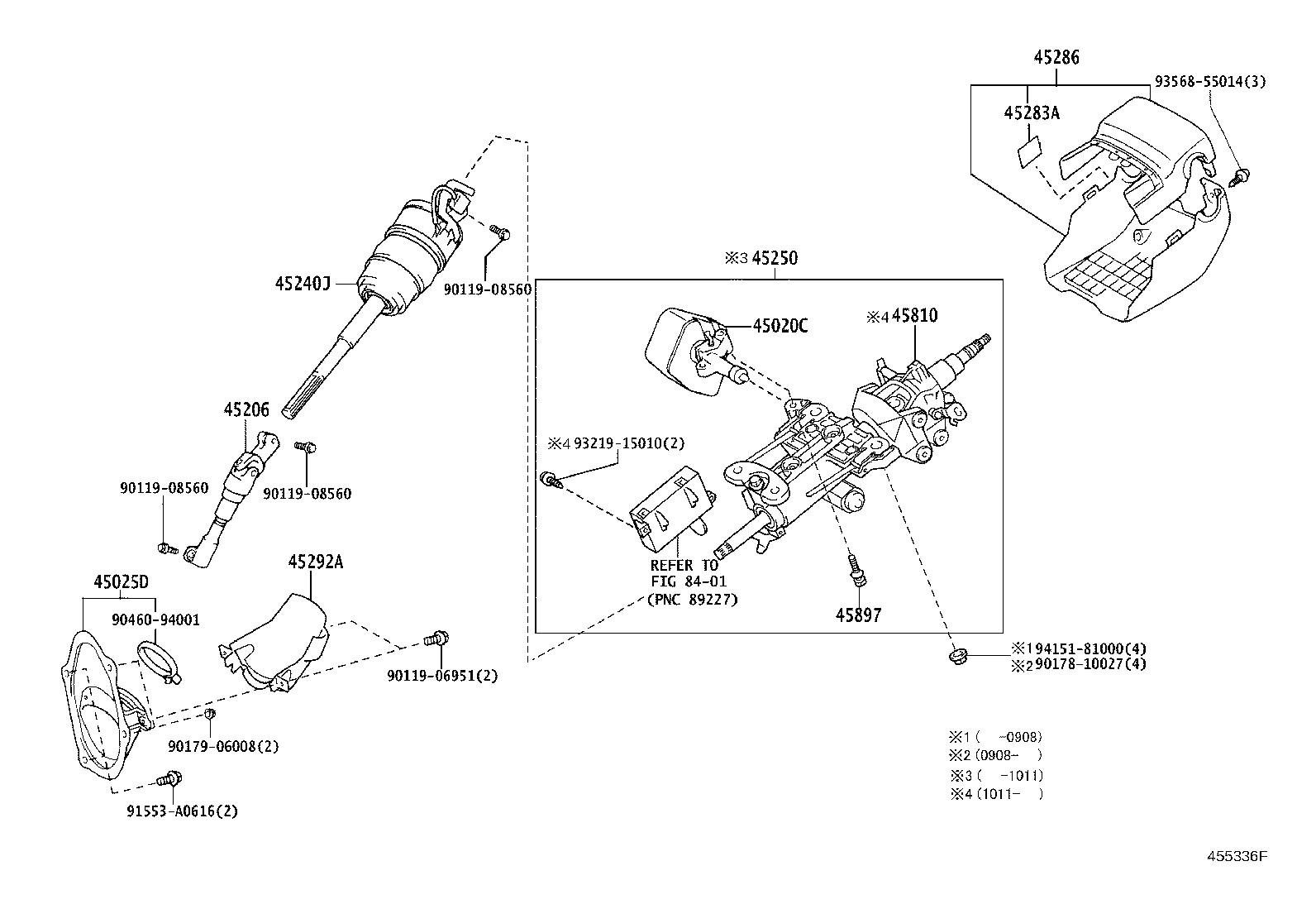 45810-30190 GEAR ASSY, TILT STEERING, W/MOTOR product image