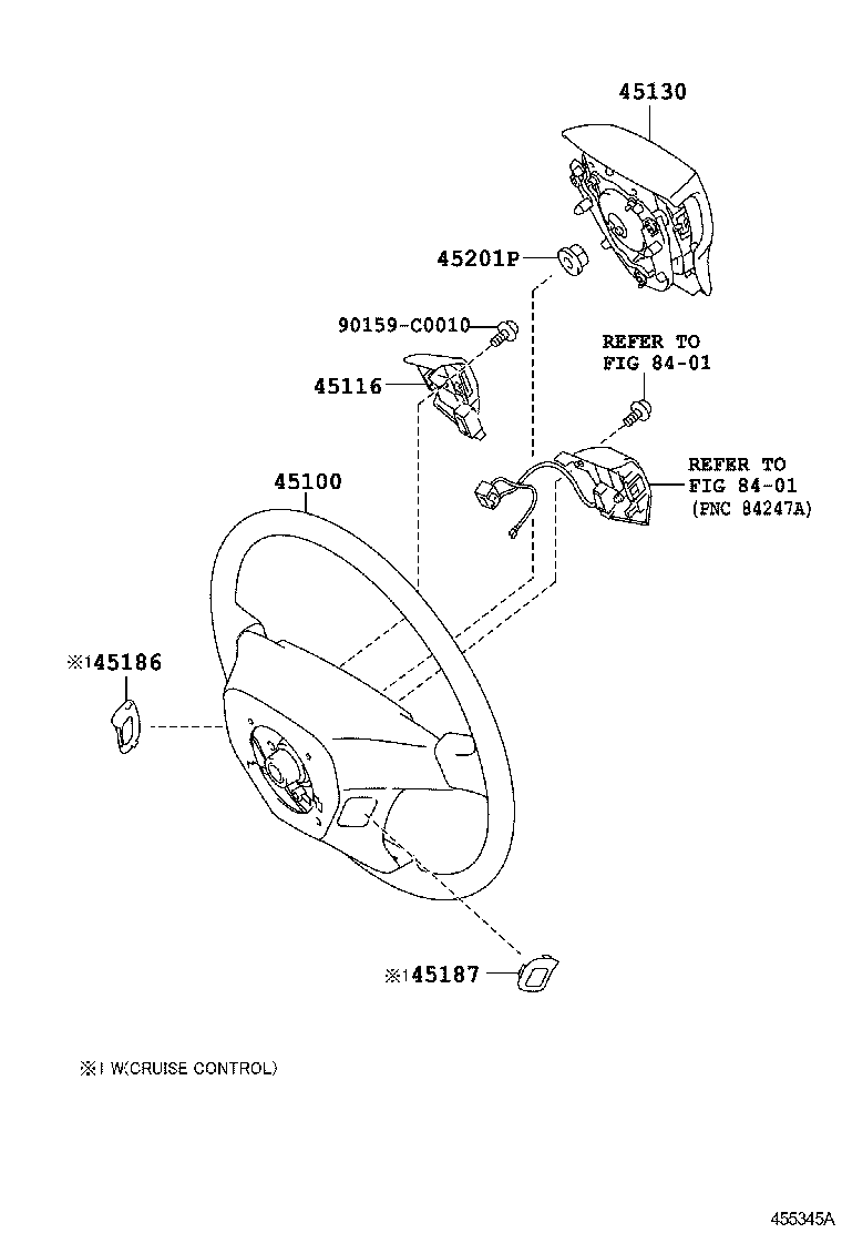 45116-0R020 ORNAMENT, STEERING WHEEL, NO.1 product image