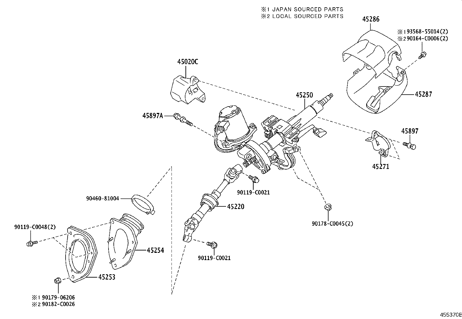 45220-0E030 SHAFT ASSY, STEERING INTERMEDIATE product image