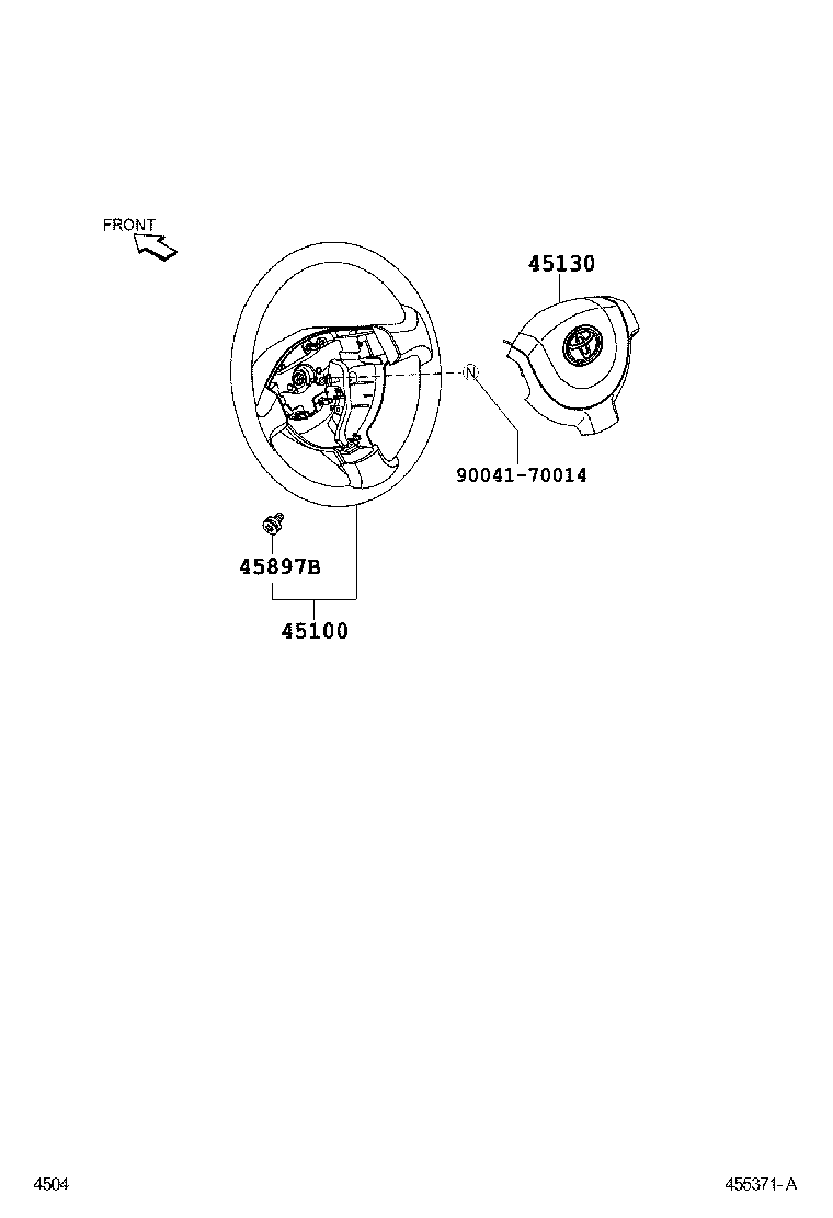 45897-97202 BOLT, STEERING LOCK SET product image