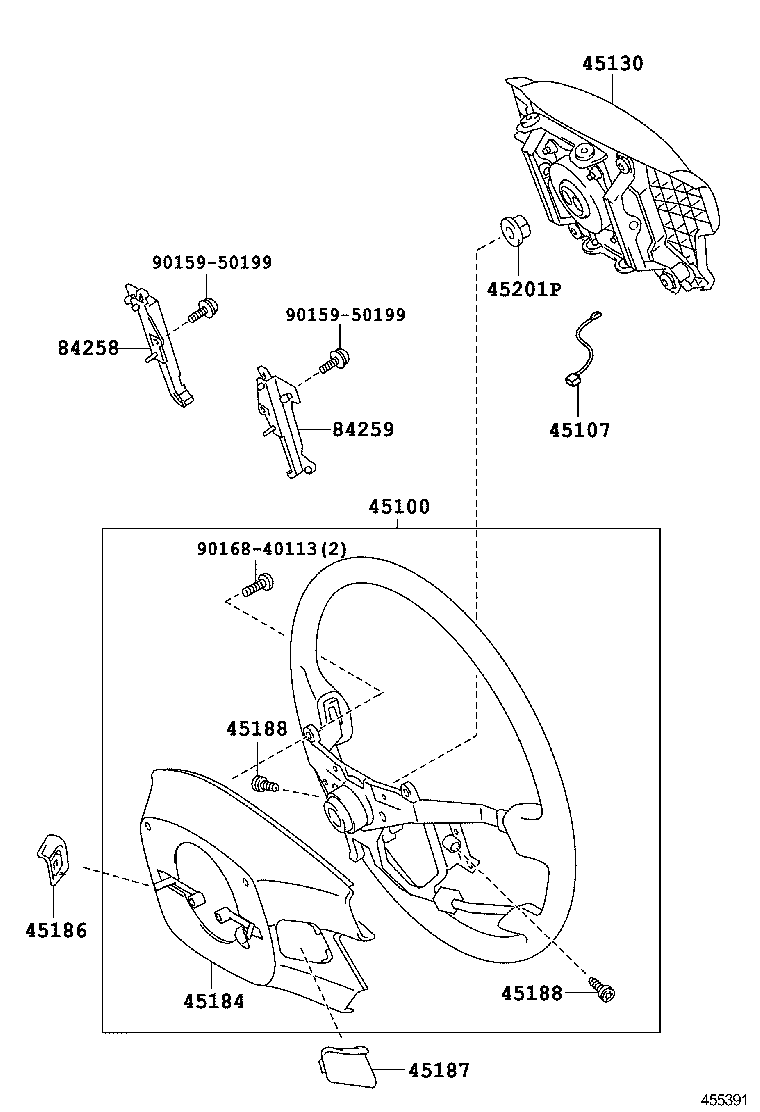 45116-60090 ORNAMENT, STEERING WHEEL, NO.1 product image
