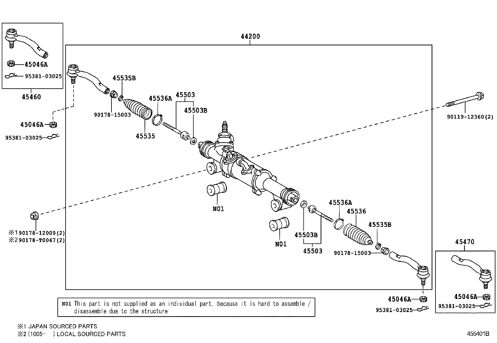 44200-06300 LINK ASSY, POWER STEERING product image