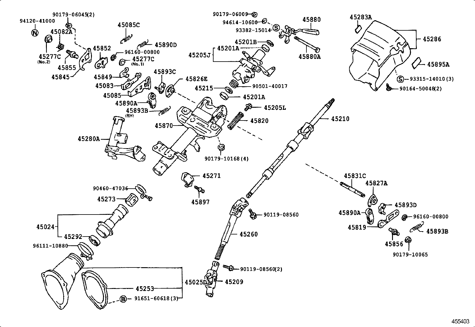 45253-22240 COVER, STEERING COLUMN HOLE product image