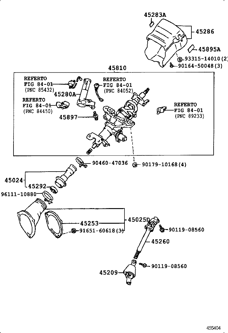45253-22240 COVER, STEERING COLUMN HOLE product image