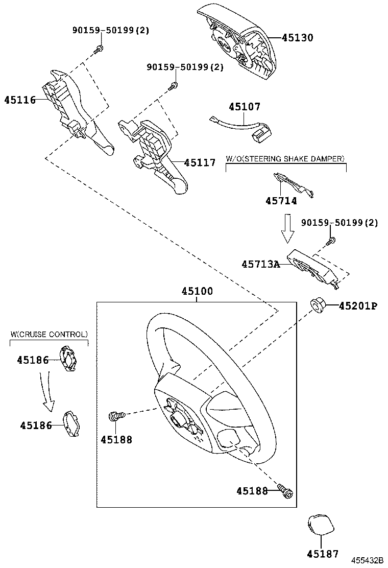 45117-60030-B1 ORNAMENT, STEERING WHEEL, NO.2 product image