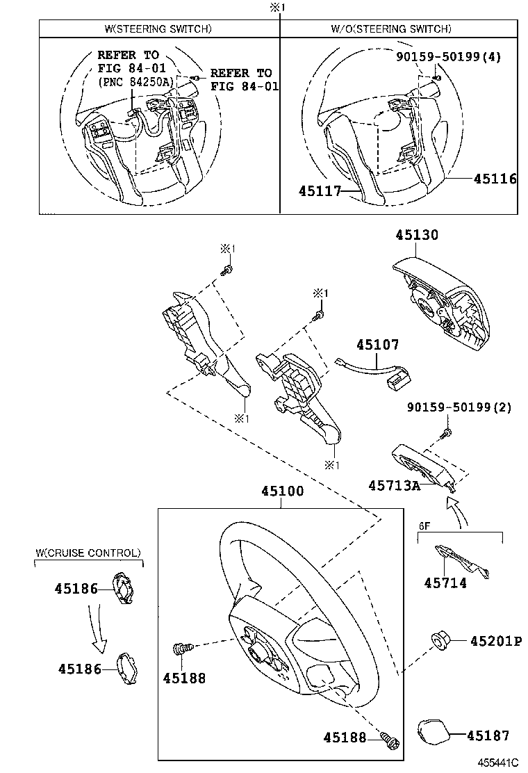 45107-22010 WIRE SUB-ASSY, HORN BUTTON product image