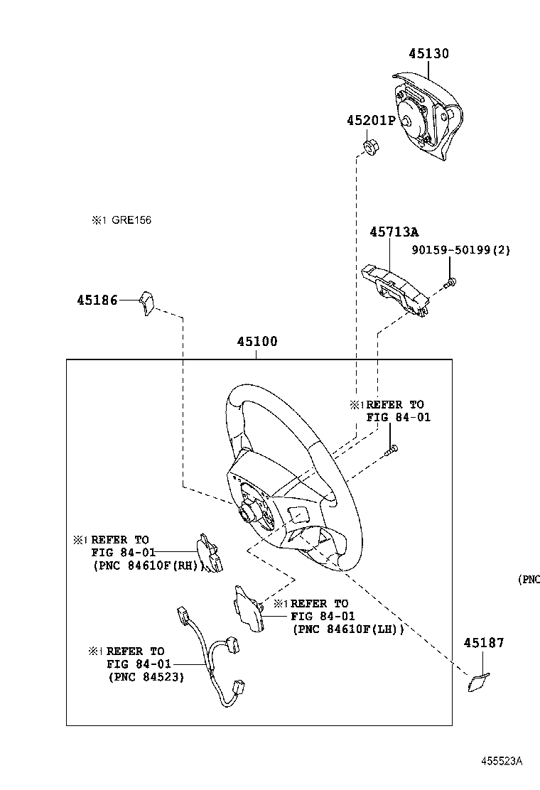 45116-12010 ORNAMENT, STEERING WHEEL, NO.1 product image