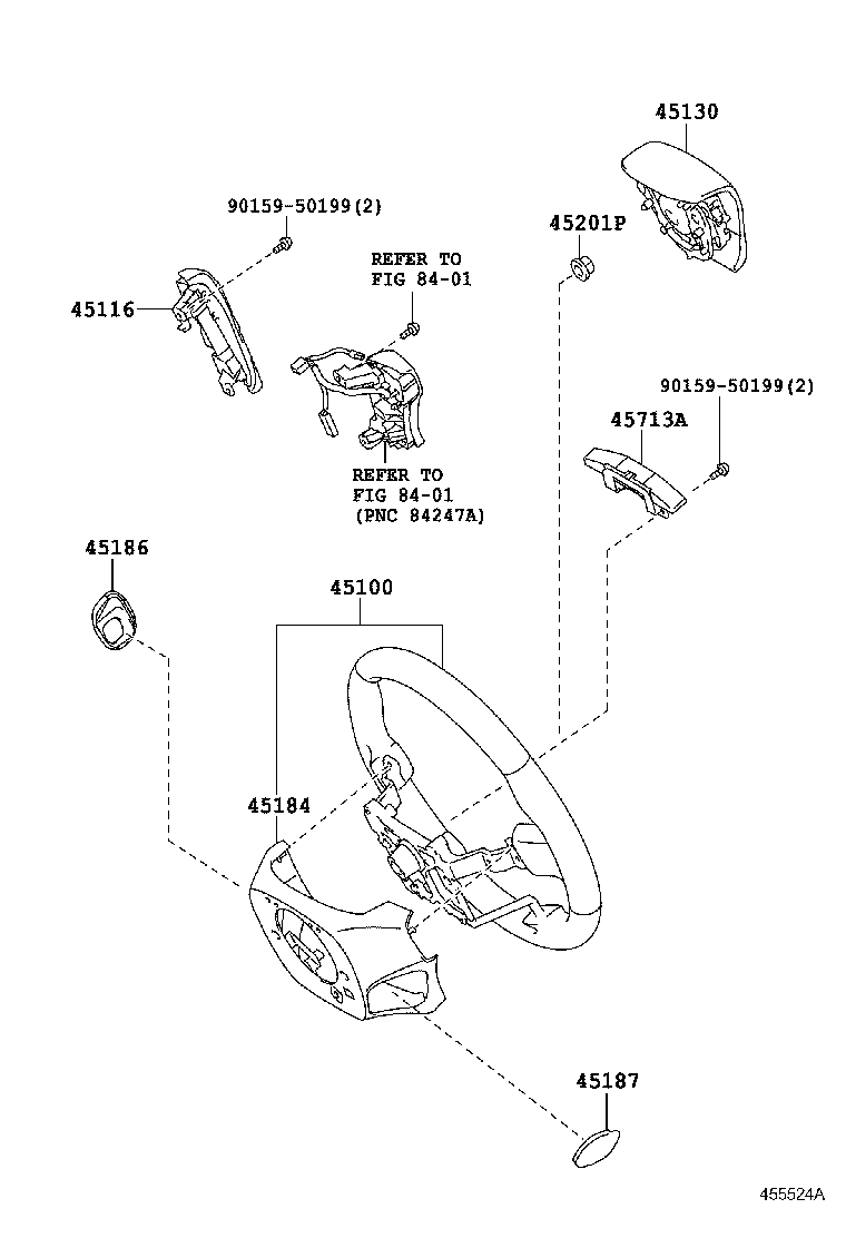 45116-12010 ORNAMENT, STEERING WHEEL, NO.1 product image